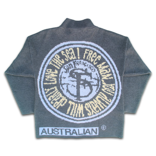 Harlem Vintage Knit Zipper Sweater